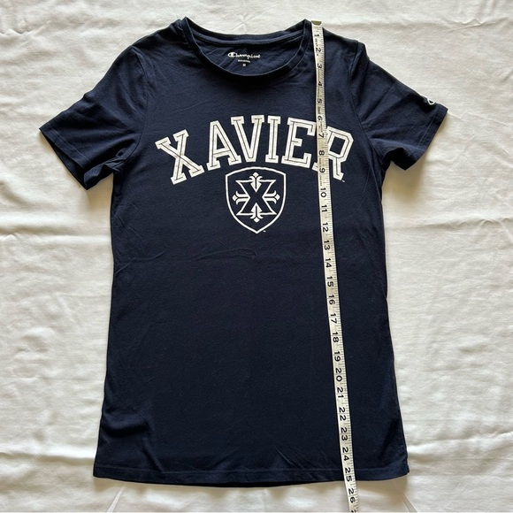 Champion Xavier University Blue “Xavier” and “Crest” Short Sleeve T Shirt Size M - Picture 9 of 9